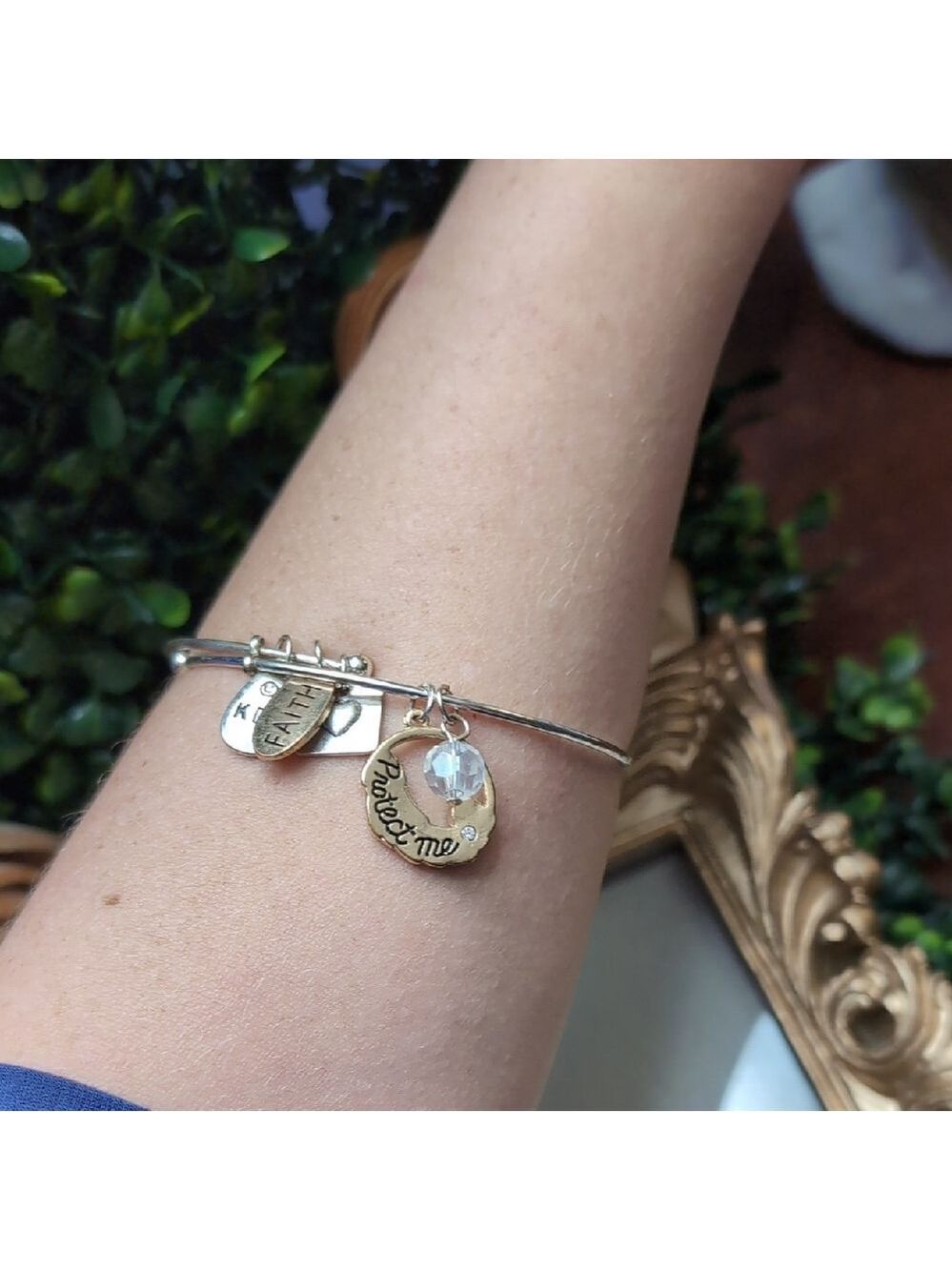Silver and Gold Inspirational Charm Bracelet